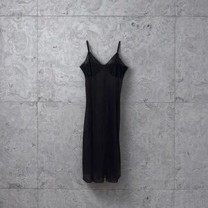 Vintage Satin Black Women's Nightgown